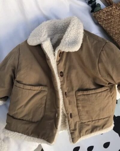 Itty Bitty Beige Teddy Lined Jacket