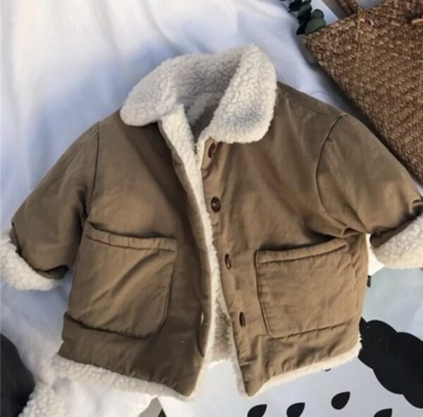 Itty Bitty Beige Teddy Lined Jacket