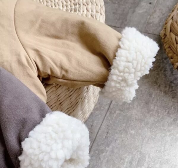 Itty Bitty Beige Teddy Lined Jacket - Image 3