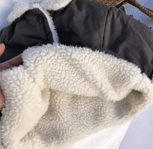 Itty Bitty Beige Teddy Lined Jacket - Image 4