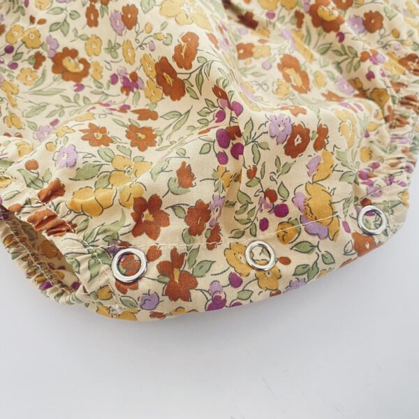 Itty Bitty Autumn Floral Flounce Romper - Image 4