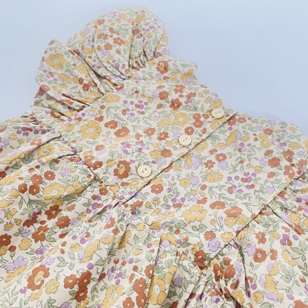Itty Bitty Autumn Floral Flounce Romper - Image 5