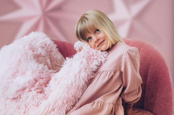 BIZZI GROWIN FLUFFY BABY BLANKET - BLUSH PINK - KOOCHICOO - Image 6