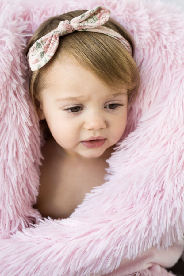 BIZZI GROWIN FLUFFY BABY BLANKET - BLUSH PINK - KOOCHICOO - Image 5