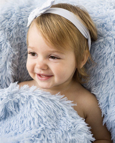 BIZZI GROWIN FLUFFY BABY BLANKET - POWDER BLUE - KOOCHICOO