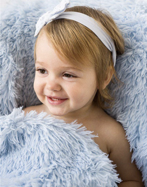BIZZI GROWIN FLUFFY BABY BLANKET - POWDER BLUE - KOOCHICOO