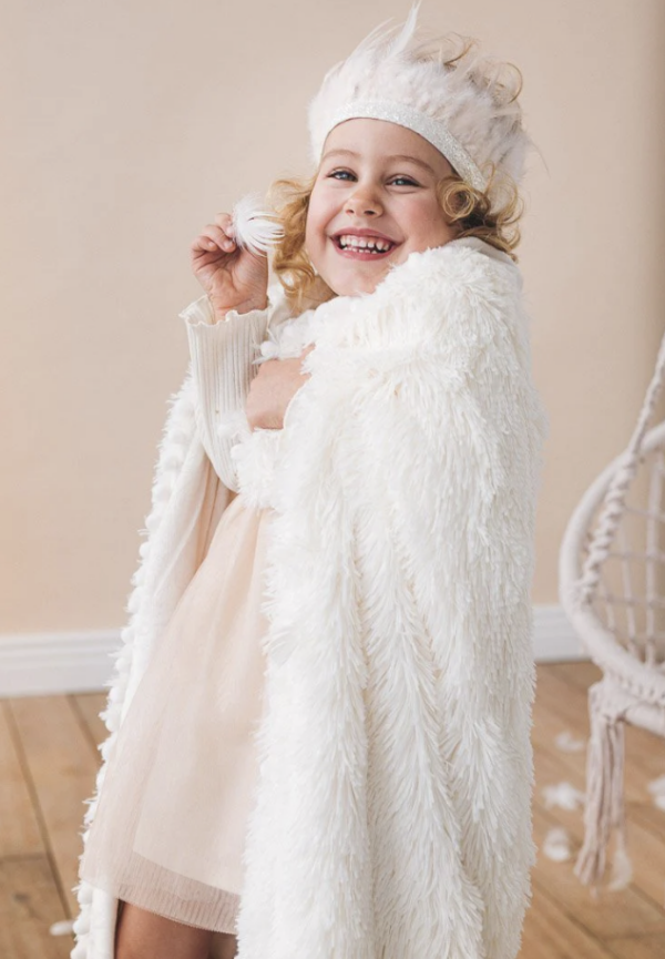 BIZZI GROWIN FLUFFY BABY BLANKET -  PORCELAIN CREAM - KOOCHICOO - Image 2