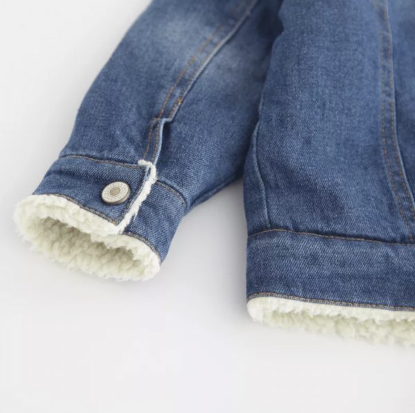 Itty Bitty Denim Teddy Lining Jacket - Image 5