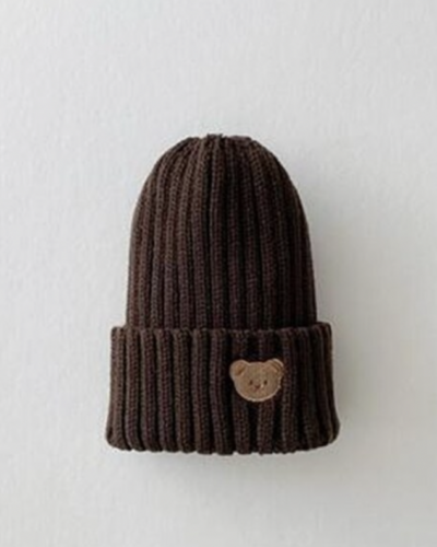 Itty Bitty Brown Teddy Embellished Beanie hat