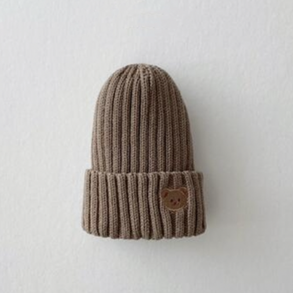 Itty Bitty Khaki Teddy Embellished Beanie hat