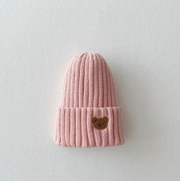 Itty Bitty Pink Teddy Embellished Beanie hat