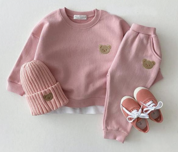 Itty Bitty Pink Teddy Embellished Tracksuit