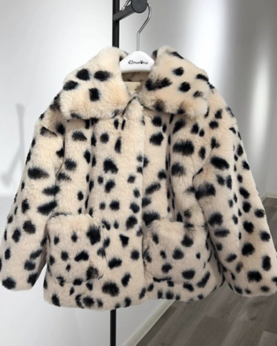 Itty Bitty Spotty Faux Fur Winter Coat