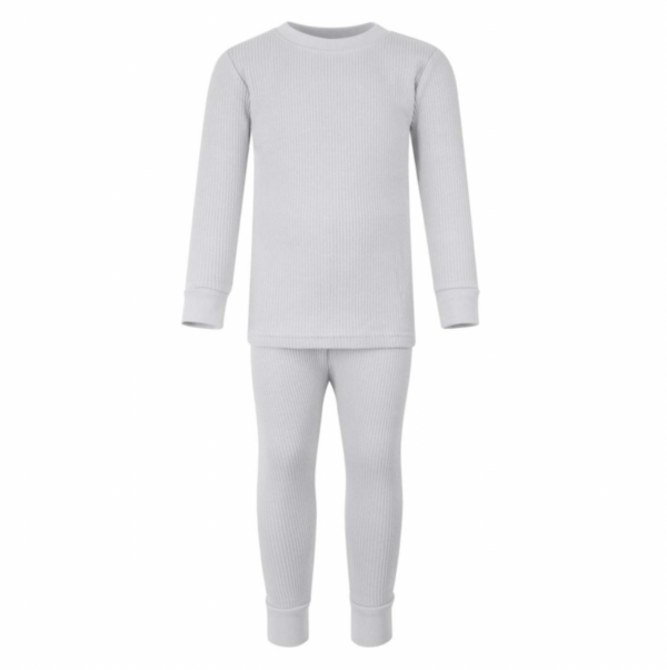 Itty Bitty Grey Ribbed Set