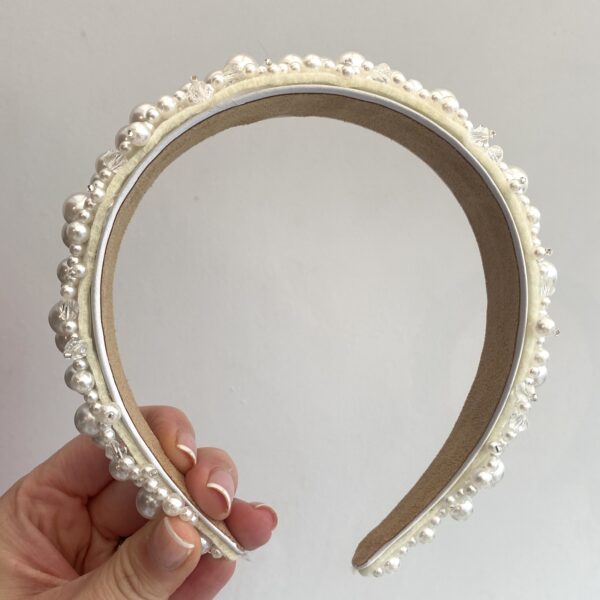 Itty Bitty Pearl Embellished Beaded Headband - Image 2