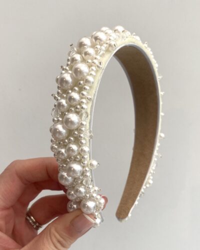 Itty Bitty Pearl Embellished Beaded Headband