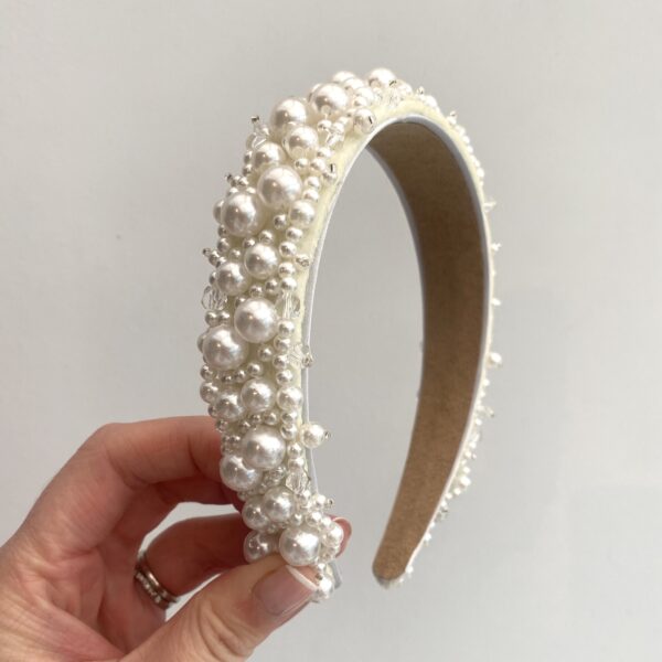 Itty Bitty Pearl Embellished Beaded Headband