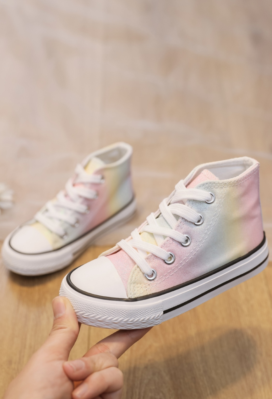 Itty Bitty Glitter Ombre High Top Trainers Itty Bitty