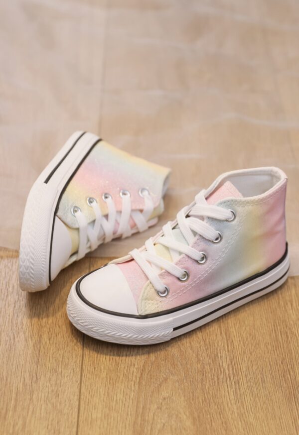 Itty Bitty Glitter Ombre High Top Trainers - Image 4