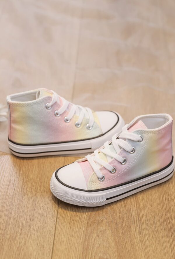 Itty Bitty Glitter Ombre High Top Trainers - Image 5