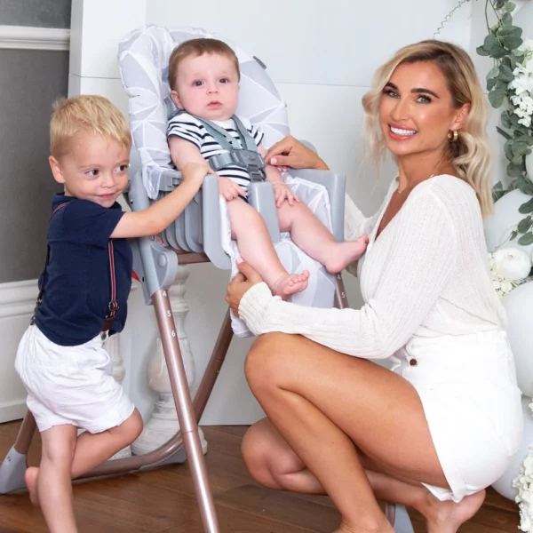 MBHC8 Premium Highchair - Billie Faiers Rose Gold Grey - Image 10