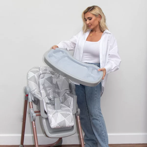 MBHC8 Premium Highchair - Billie Faiers Rose Gold Grey - Image 11