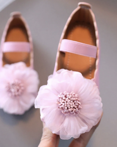 Itty Bitty Pink Flower Shoes