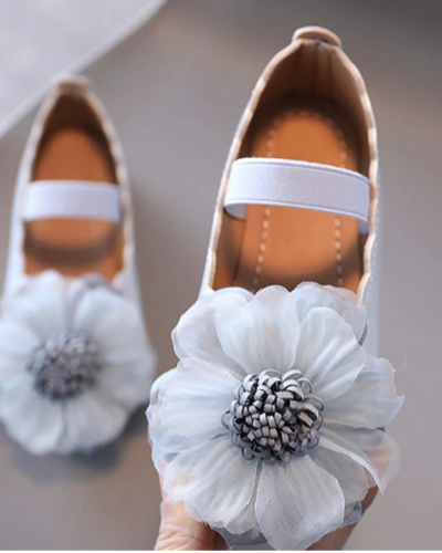 Itty Bitty Blue Flower Shoes