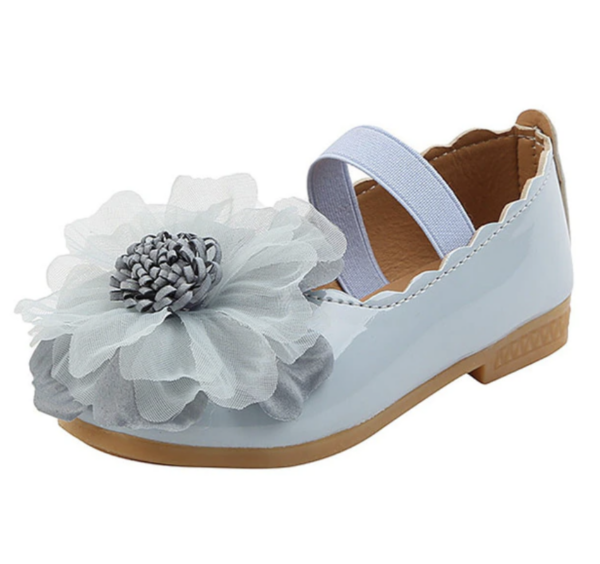 Itty Bitty Blue Flower Shoes - Image 2