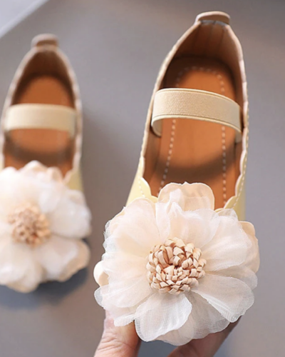Itty Bitty Yellow Flower Shoes