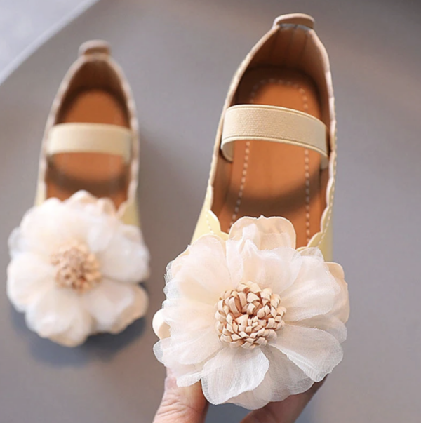 Itty Bitty Yellow Flower Shoes
