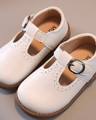 Itty Bitty White Mary Janes Kids Sandals