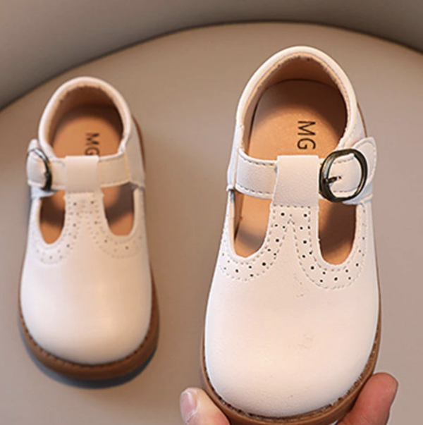 Itty Bitty White Mary Janes Kids Sandals - Image 2