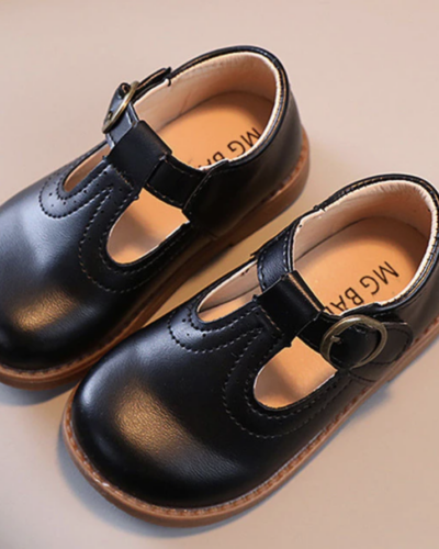 Itty Bitty Black Mary Jane Kids Sandals