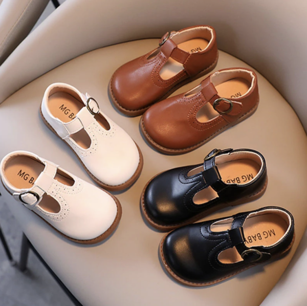 Itty Bitty Black Mary Jane Kids Sandals - Image 3