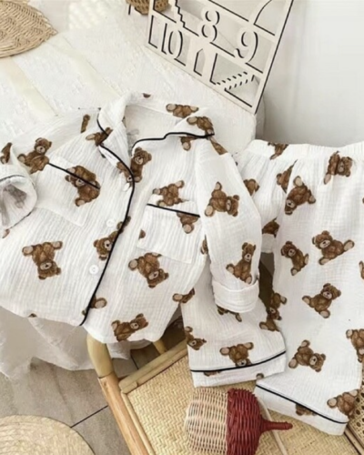 Itty Bitty Teddy Bear Print Pyjamas/ PJ set