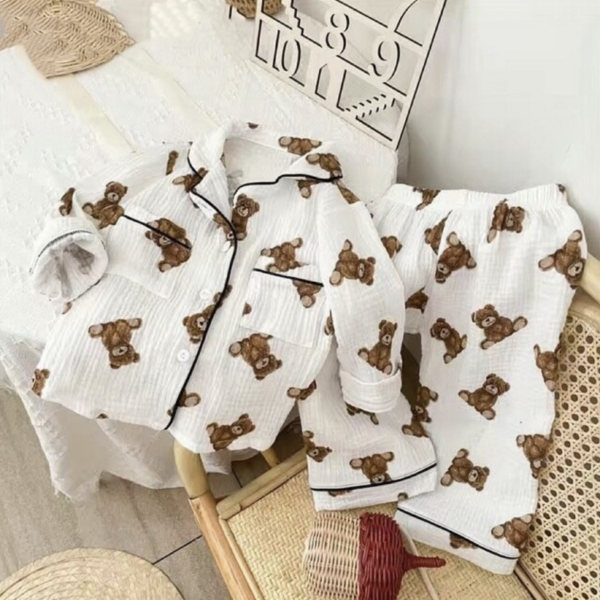Itty Bitty Teddy Bear Print Pyjamas/ PJ set