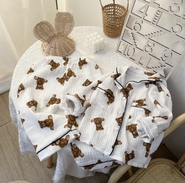 Itty Bitty Teddy Bear Print Pyjamas/ PJ set - Image 3