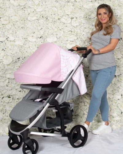 Dani Dyer MB200 Pink & Grey pushchair