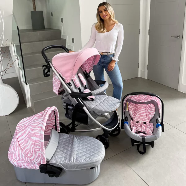 Dani Dyer MB200 Pink & Grey Travel System