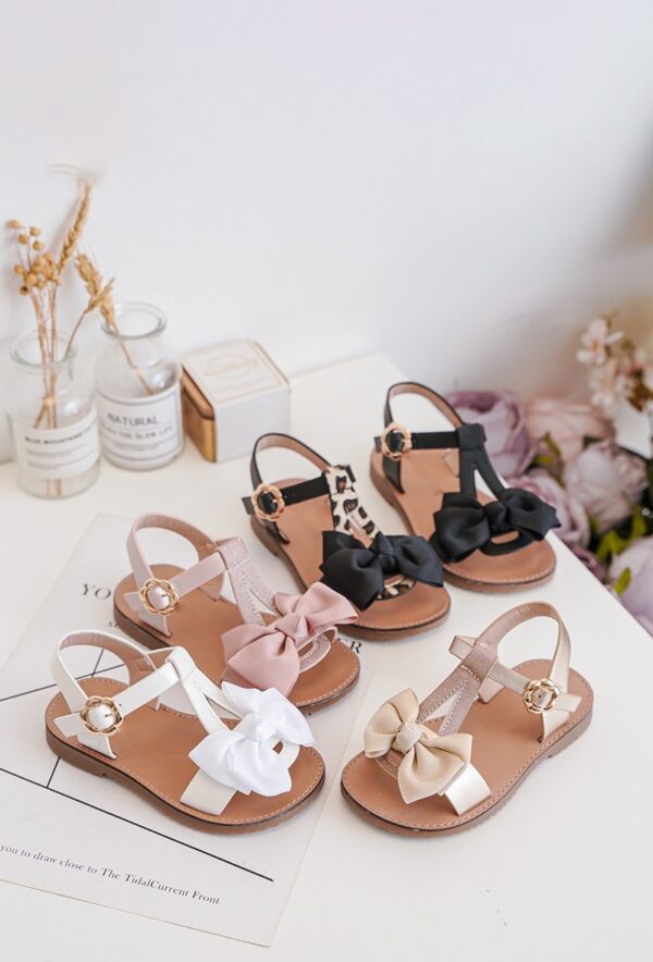 Itty Bitty Black Bora Bora Bow Sandals - Image 2