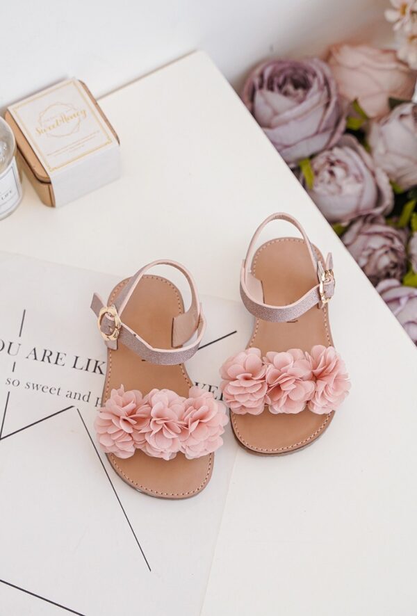 Itty Bitty Tahiti Pink Flower Sandals - Image 3