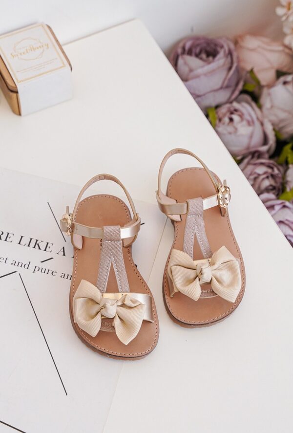 Itty Bitty Gold Bora Bora Bow Sandals - Image 5