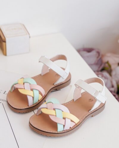 Itty Bitty Pastel Weave Sandals
