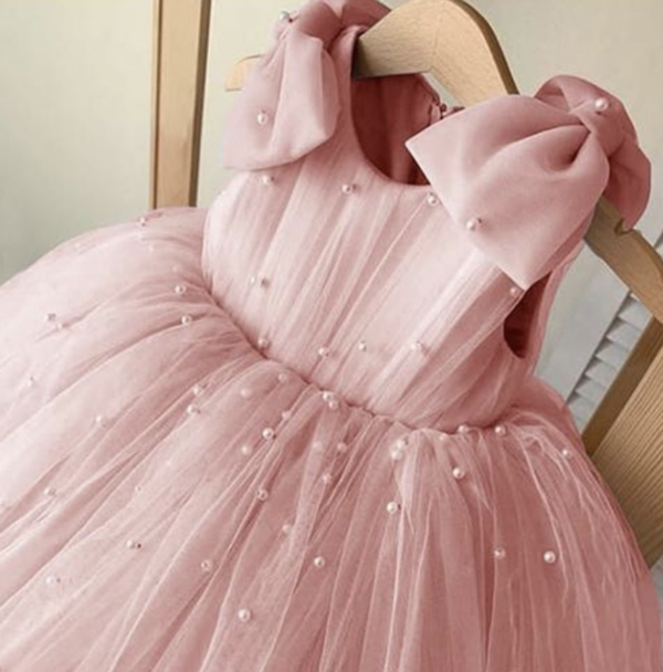 Itty Bitty Pink Embellished Bow Dress