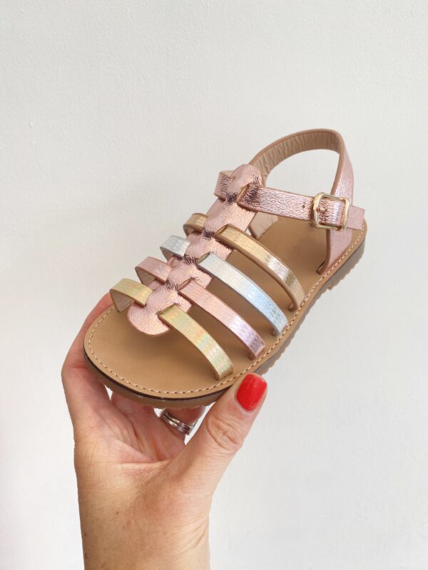 Itty Bitty New York Mixed Metallic Sandals