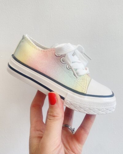 Itty Bitty Rainbow Glitter Trainers