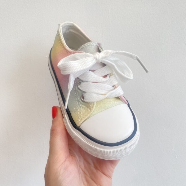 Itty Bitty Rainbow Glitter Trainers - Image 3