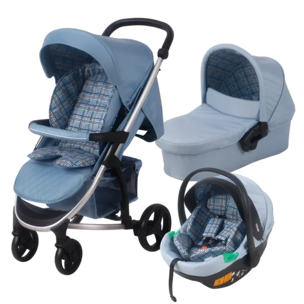 MB200i Dani Dyer Blue Plaid iSize Travel System