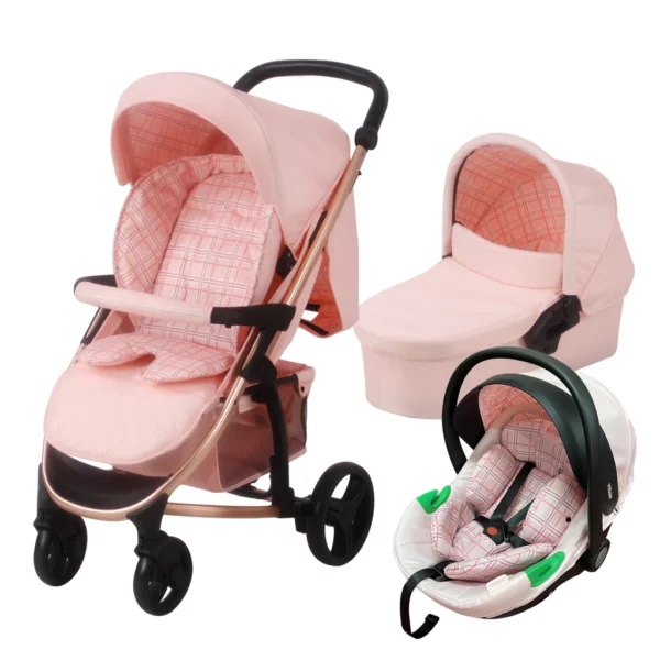 MB200i Dani Dyer Pink Plaid iSize Travel System